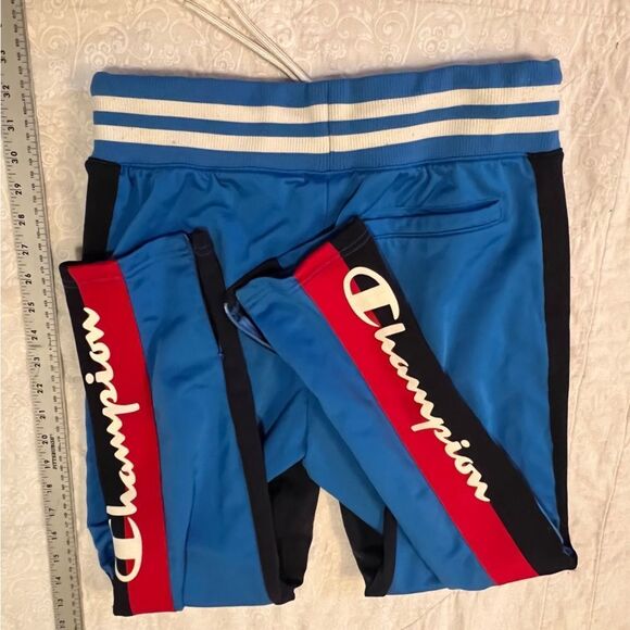 Champion Sz Medium Blue and Red Track Pants Breakdance B Boy B-Boy B-Girl Fresh - Picture 4 of 8